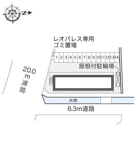 ★手数料０円★福山市東手城町　月極駐車場（LP）